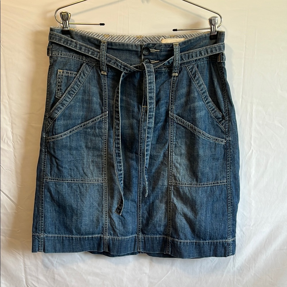 GAP Blue Knee-Length Cargo Skirt